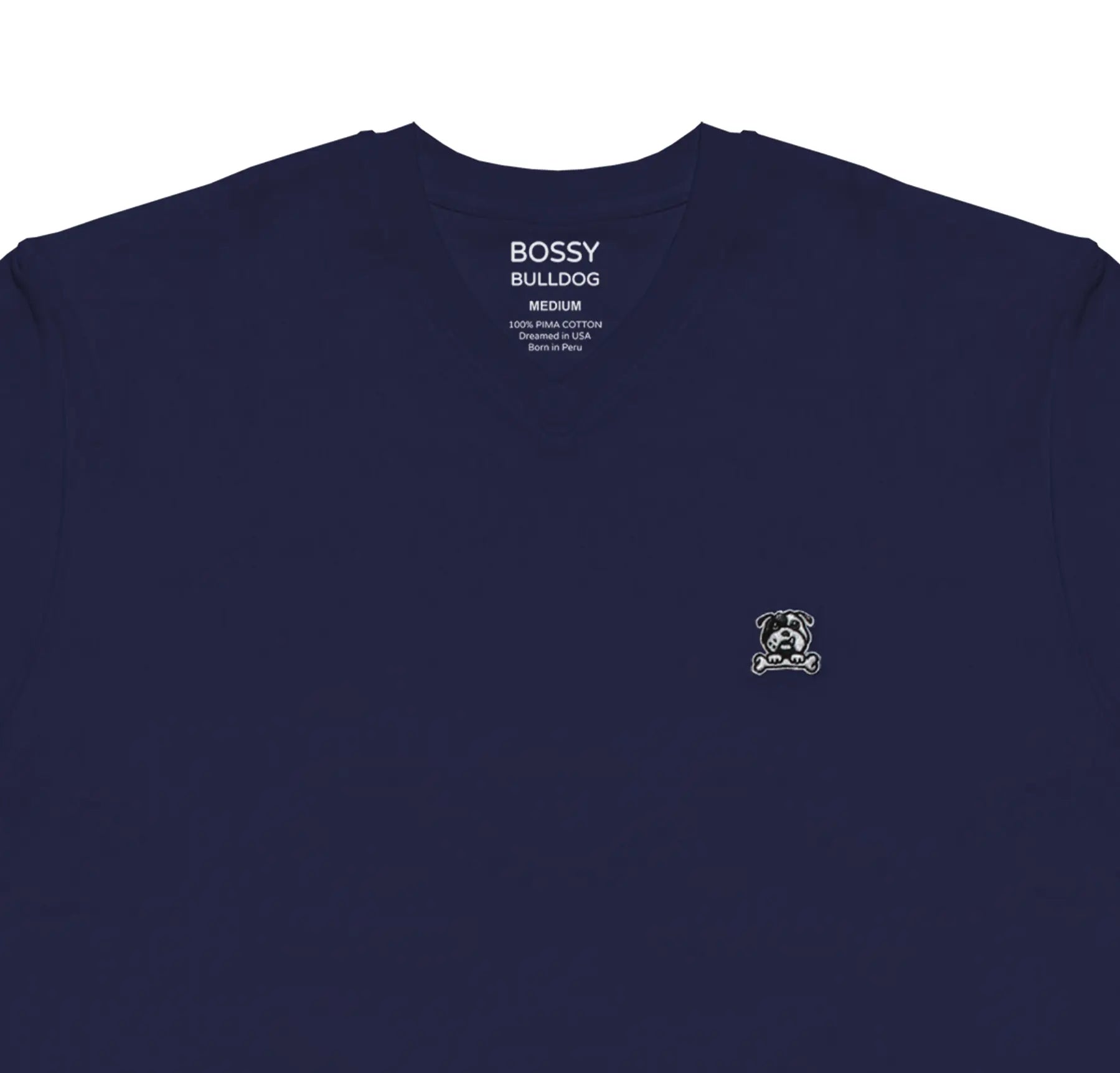 BossySquareVneckBlue