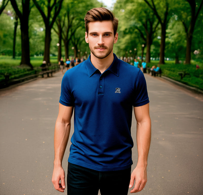 Men's Polo Shirt - Barkin' Blue