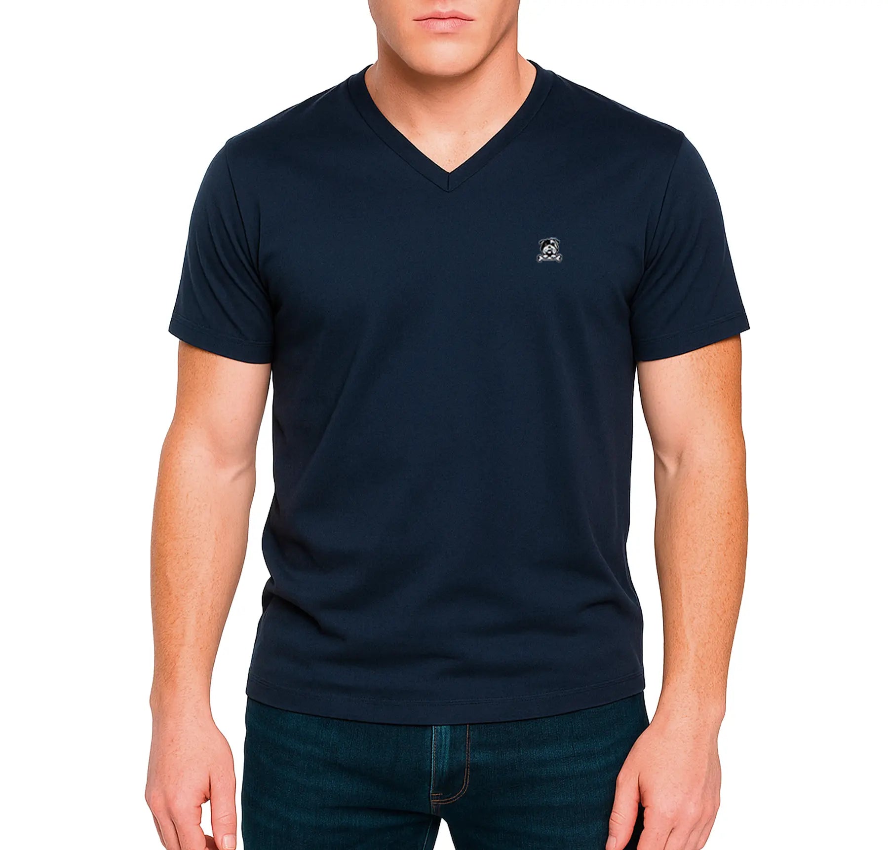 BossyBlueV neck