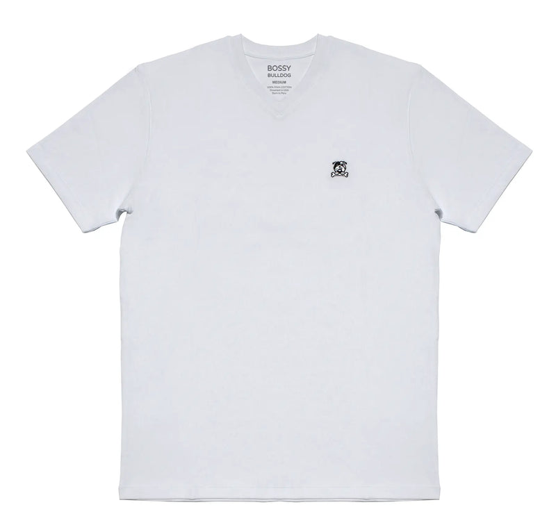Men's V Neck T-Shirt - Bone White