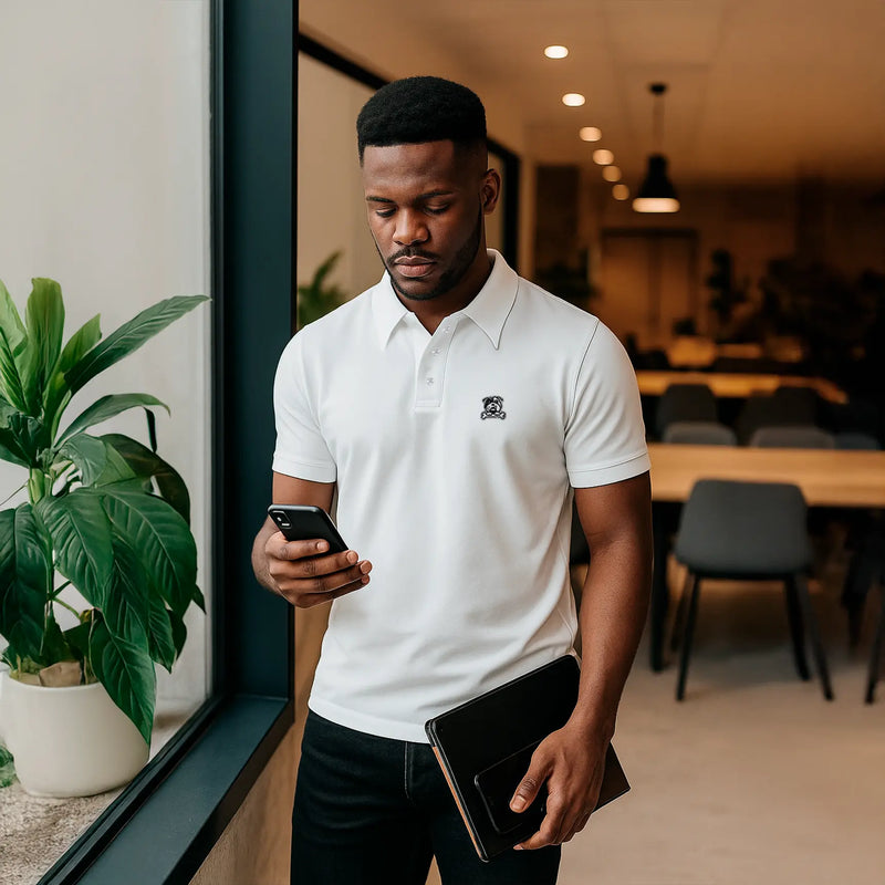Men's Polo Shirt - Bone White