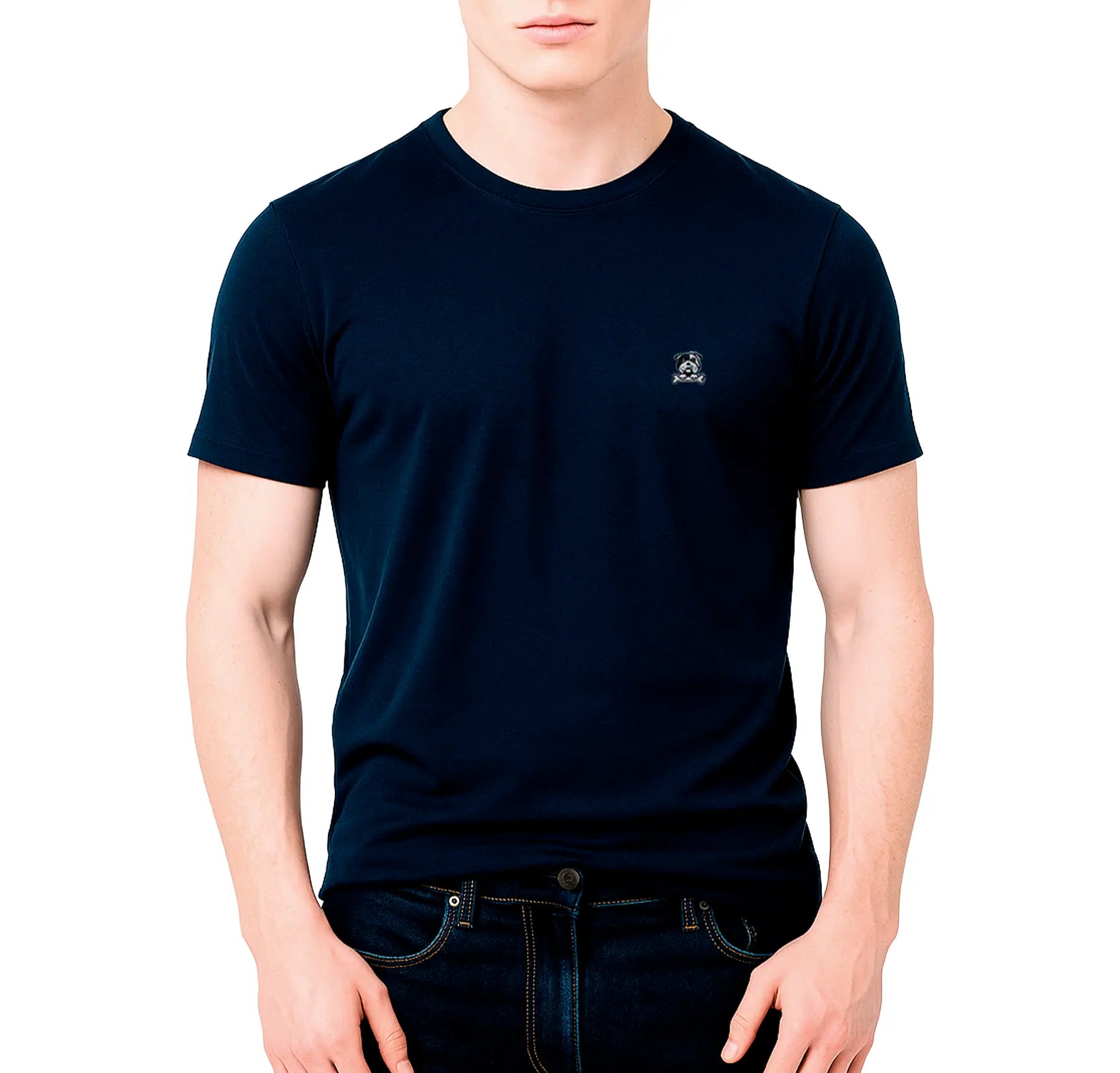 Blue premium Pima cotton mens polo shirt