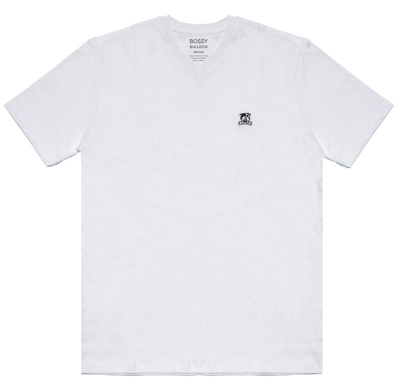 Men's V Neck T-Shirt - Bone White